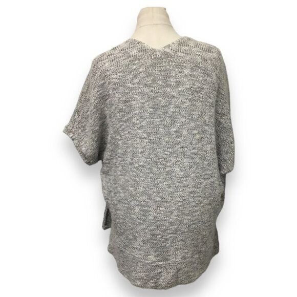 Kirra Women’s Short Sleeve Open Front Sweater Cardigan, Gray, size L - Picture 3 of 7